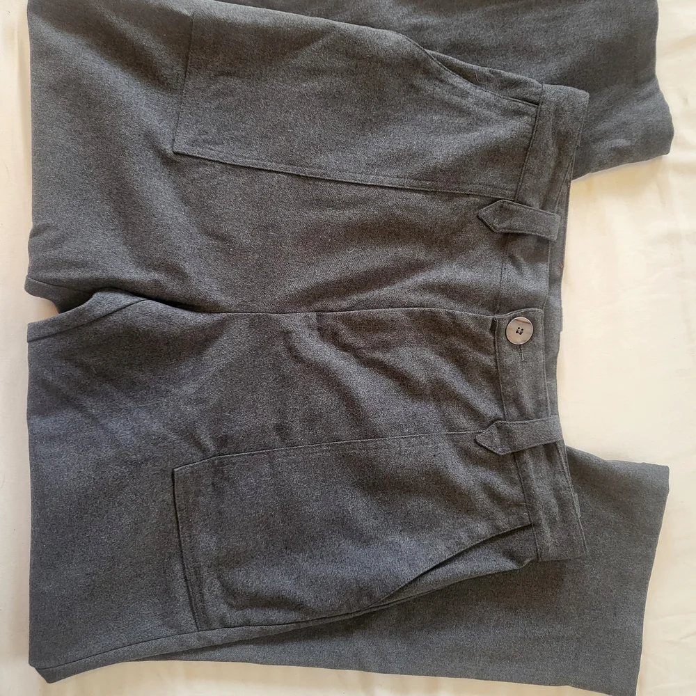 Fashion Brand Company Gray Trousers with Face Design - Picture 3 of 4